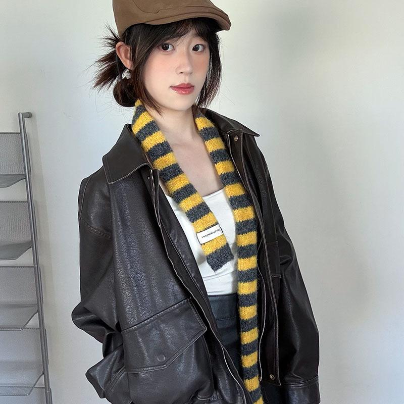 American Artistic Striped Sweet & Spicy Fashionable Women's Scarf for a Stylish Autumn & Winter Look