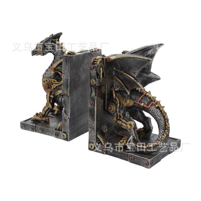 New Resin Statue Mechanical Feilong Separate Bookend Decoration Home Study Bookend Ornament