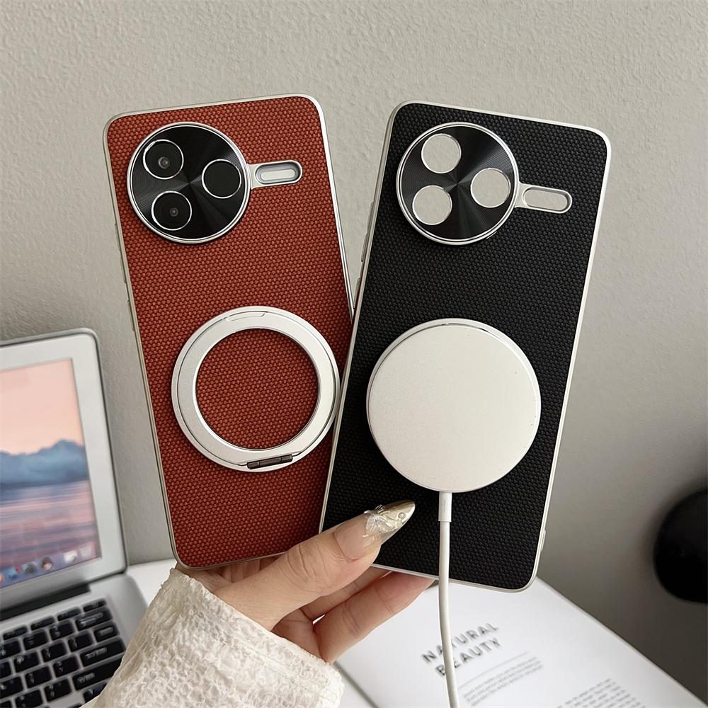 For Xiaomi POCO F7 Pro Case Luxury Matte PU With Ring Stand Magnetic Protective Back Cover Case For Xiaomi POCO F7 Ultra Shell