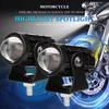 2Pcs Dual Color Light Motorcycle Mini Driving Light LED Headlight Projector  ATV Accessories
