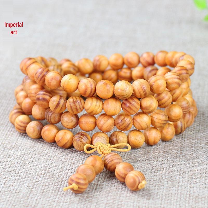 Wooden Sandalwood Buddhist Bead Bracelets - 108 Beads, Unisex Jewelry for Couples