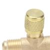 Air Conditioning Line Repair Tools 1/4SAE Exhaust Valve Air Conditioning Refrigeration Charging Adapter Valve for R22 R12 R134