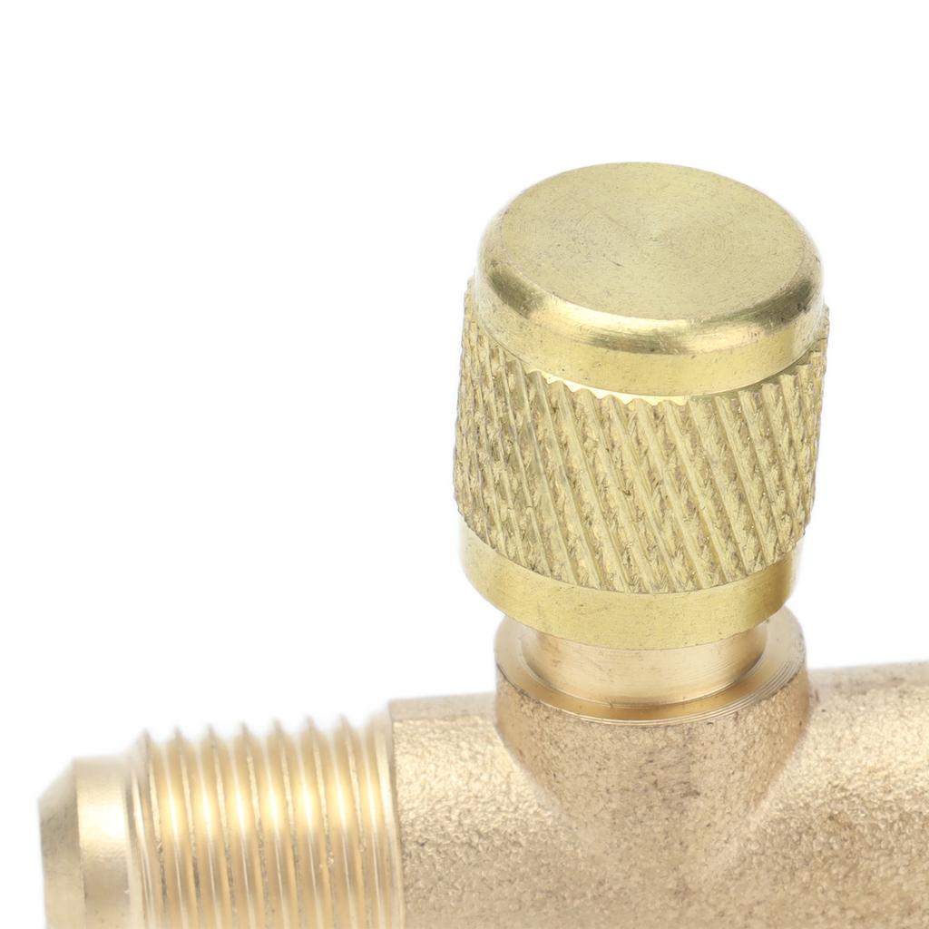 Air Conditioning Line Repair Tools 1/4SAE Exhaust Valve Air Conditioning Refrigeration Charging Adapter Valve for R22 R12 R134
