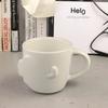Tazza da caffè in ceramica creativa a forma di ali tazza da bere personalità semplice divertente carina tazza