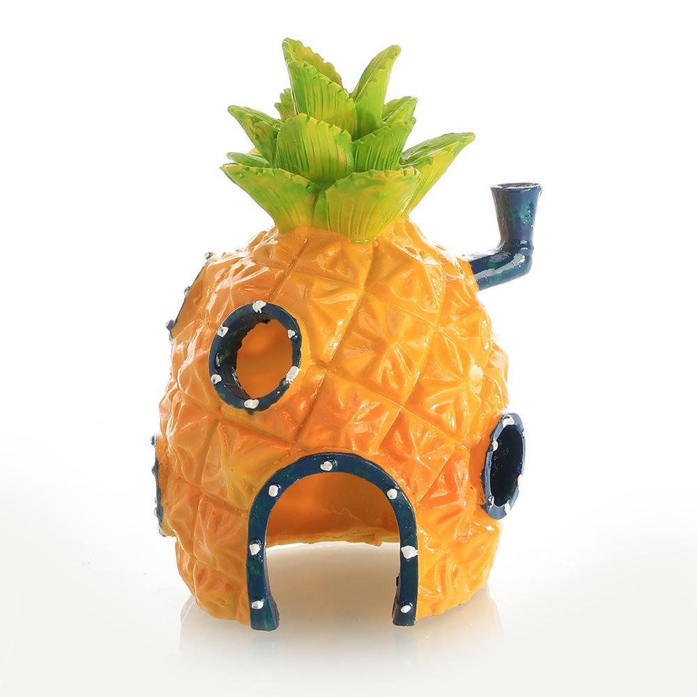 SpongeBob Pineapple House Fish Tank Decoration – Cartoon Ornament & Hiding Spot for Fish and Shrimp