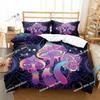 Top Colorful Mushroom Duvet Cover Microfiber Mandala Pattern Bedding Set Soft Pillowcase Bed Bohemian Magic Mushroom Quilt Cover