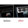For Volkswagen Tiguan 17-2021 Silver Steel Console AC Button Control Frame Trim