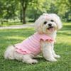 Lotusblatt-Kanten-Haustierbasis-Kleid Weich Bequem Liebhaber-Muster Hundekleid Hemden Einfarbige Haustier-Schichtrock Haustier-Show