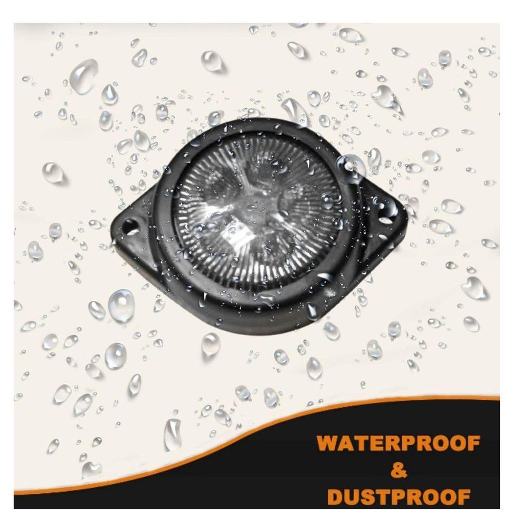 LED Umriss Seitenmarkierungsleuchten 24V Wasserdicht Begrenzungsleuchte Klar für LKW Anhänger Bus Nutzfahrzeuge (Packung mit 10)