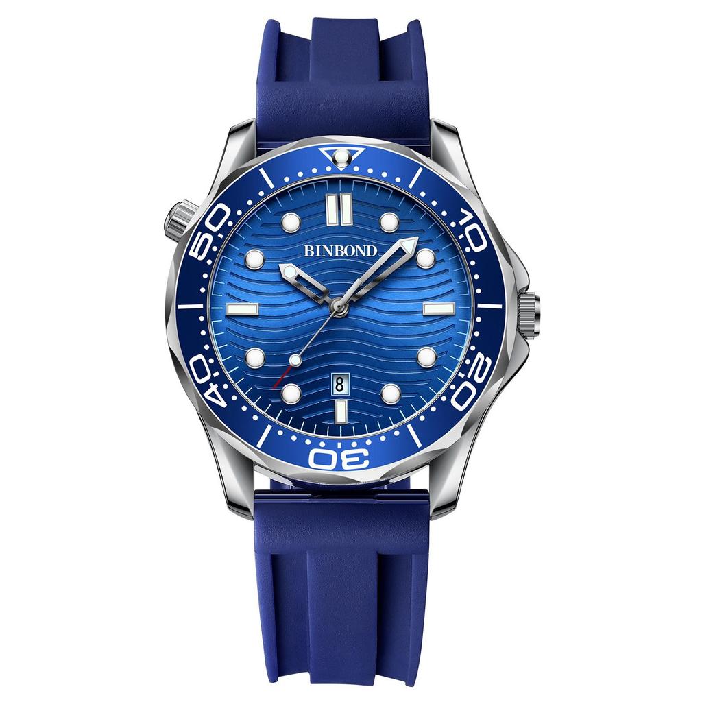 Binbond Luxury Men's Quartz Watch - Waterproof, Luminous, Rotating Dial