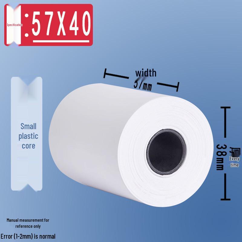 Termiczny papier do kasy fiskalnej: 57x50, 57x40x30 Bezrdzeniowy, Pełne pudełko 80x80x60x50x4 dla supermarketów