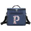 Lunch Bag Thermal Handbag Cooler Organizer Case Waterproof Outdoor Travel Shoulder LunchBox for Men and Women Rose Flower Print