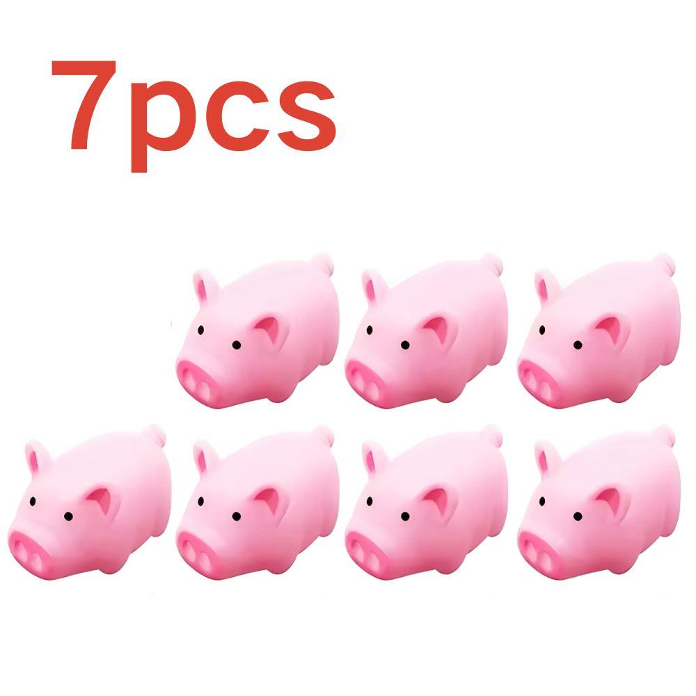 

7/21pcs Plastic Pink Pig Dog Gollum Called Voice Toys Office Desktop Ornaments Home Decorations Birthday Party Gifts YMY