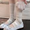 Summer Lightweight Stocking Stack Stockings Footed Leg Cover Ballet Style Long Socks Mesh Leg Stockings Pure Cotton Socks