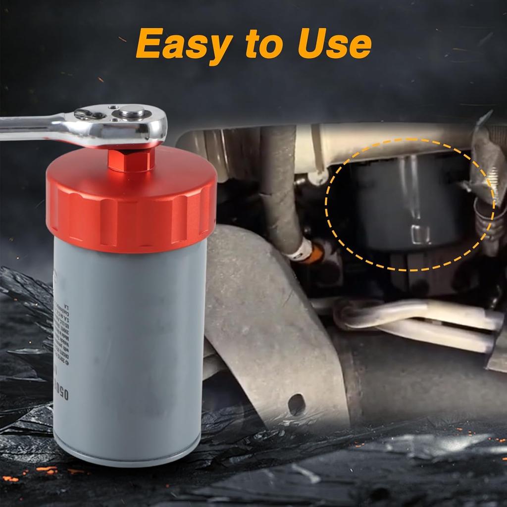 CNC 93Mm 15 Flutes Oil Filter Wrench Removal Tool To Change Oil Filter Compatible With Dodge Ram 2500 3500 6.7L 5.9L L6 Turbo Diesel With 05083285AA