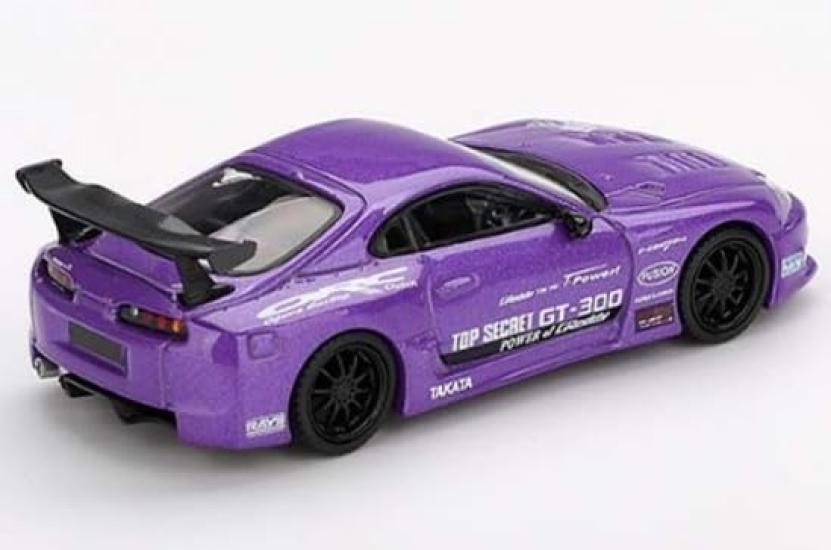 Sunrich MINI GT Toyota Supra Top Secret Purple Finished Model 1/64 (A80) GT-300 (Left-Hand Drive) MGT01067-L