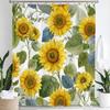 Beautiful Sunflower Flowers Shower Curtain Partition Hanging Bathroom Curtain With Hooks Washable Home Decoration Curtain