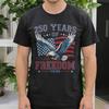 American Eagle Freedom Mens TShirt Patriotic Usa Flag 250 Years of Independence 17762026 Summer Casual Gift for Him