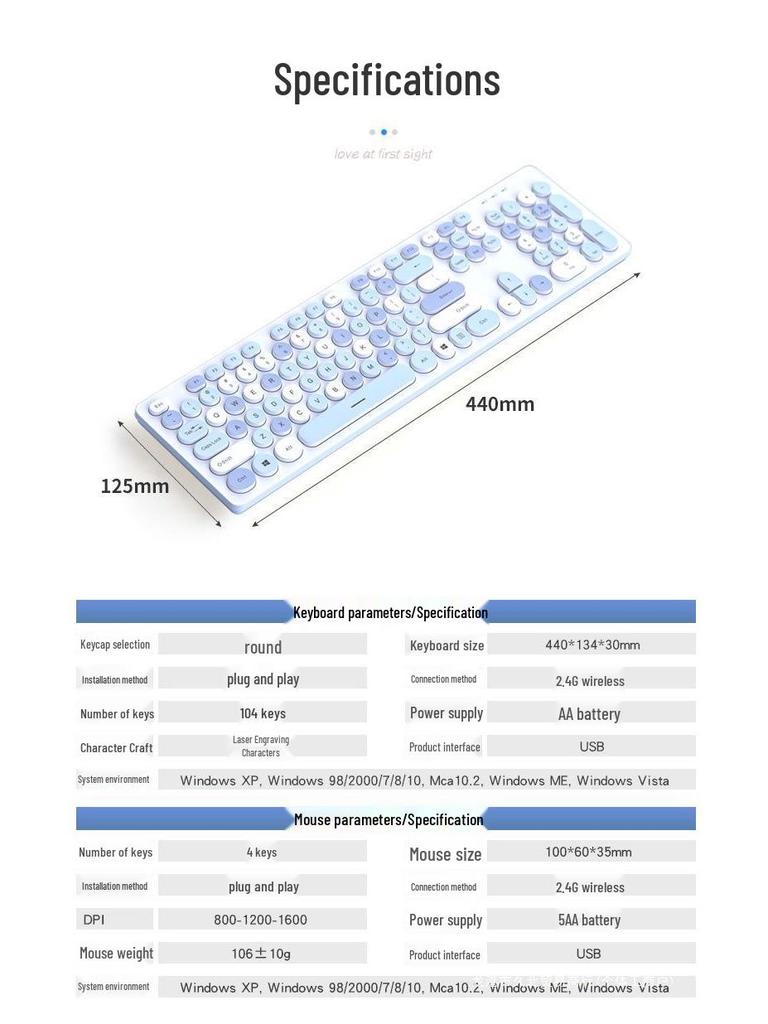 Chocolate Wireless Keyboard & Mouse Set: Cute, Silent, Portable Bluetooth for Office & Laptop Use