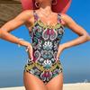 Canottiera con Stampa Bikini Dimagrante Sexy Costume da Bagno Vestibilità Aderente Spiaggia Donna Ins