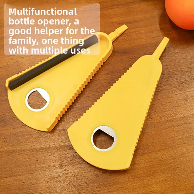 Manual bottle cap opener, multifunctional can opener, universal kitchen tool, portable and labor-saving can and bottle cap opener