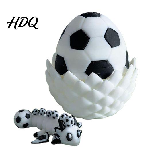 Tabletop Stress Relief Toy Flexible Sports Ball Dragon And Egg Articulated Fidget Toy 3D Easter Gift Bag Filler Printed Egg with Winged Inside Desk