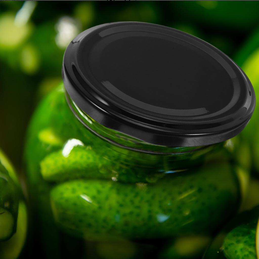 50Pcs Replacement Jar Caps Sealing Canning Lids for Glass Jars Reusable Metal Lids Leakproof for Spices Fruits Jams Wide Mouth