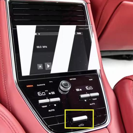 1x Silver ABS Car Rear Row Sunroof Open Button For Porsche Panamera 971 17-23