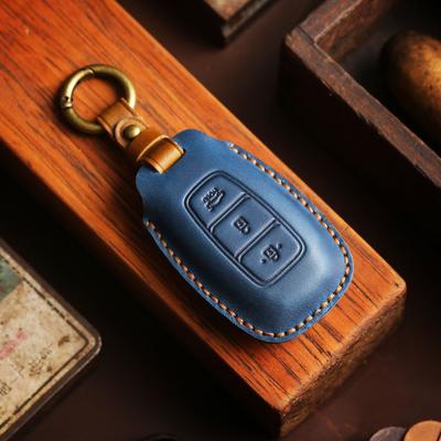 Adequado para bolsa de chave Beijing Hyundai IX25 Fista IX35 capa de chave de couro para carro estojo com fivela de couro
