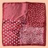 High Quality Polka Dot Square Scarf Women Designer Twill Silk Scarf Shawl Hijab Luxury Bandana Fashion Neckerchief HeadScarf