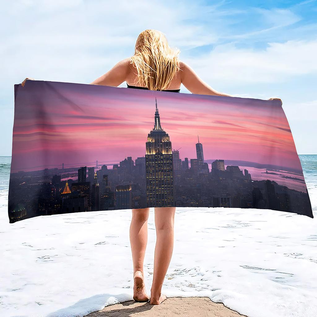 Comfy Bath Towels New York Soft Bathing/Beach/Camping Towel Large Size Quick Wash and Dry Sand Proof Lightweight Bath Towels