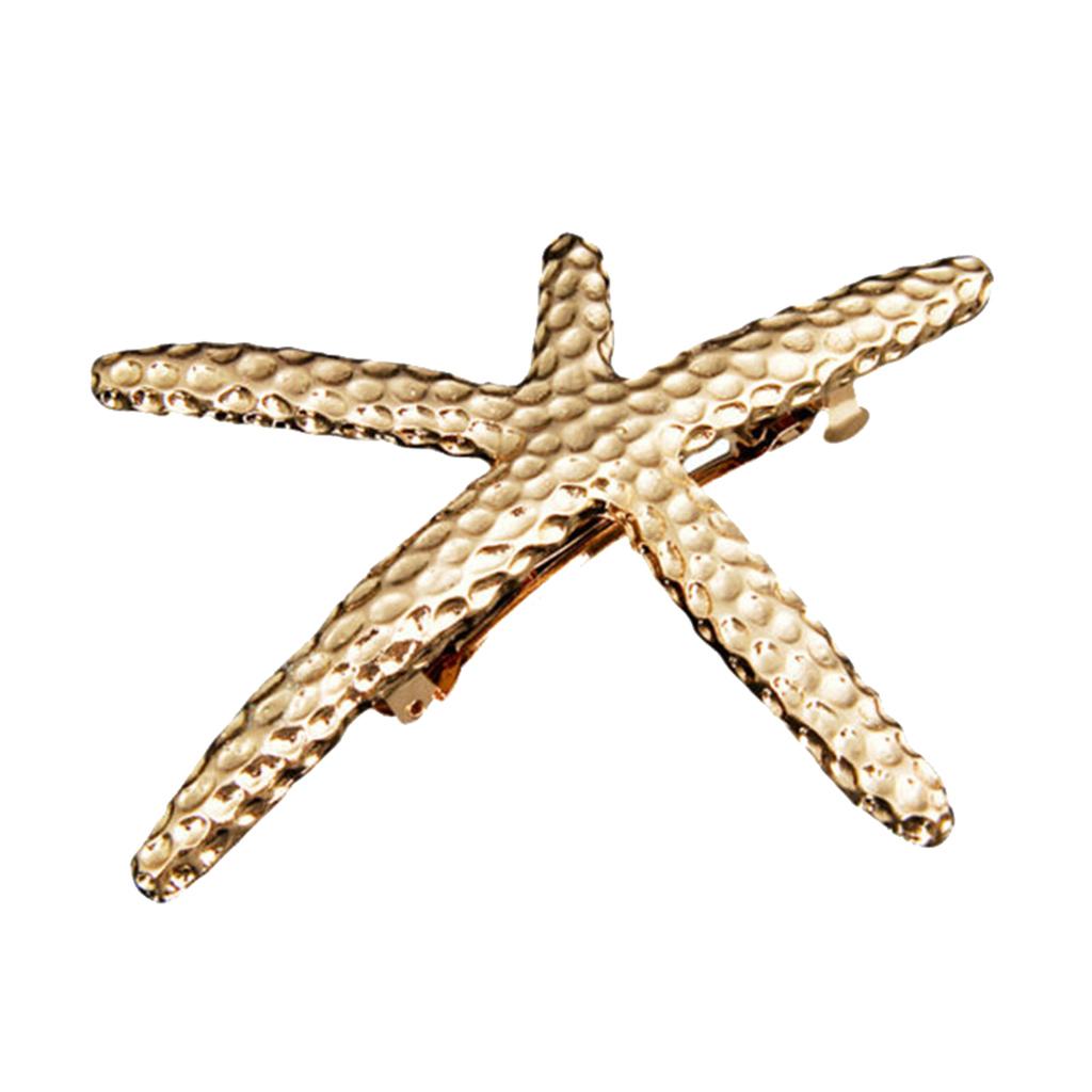 Starfish Shape Hair Clip Alloy Luxury Hairpin Barrette Hair Accessories for Wedding Party Women