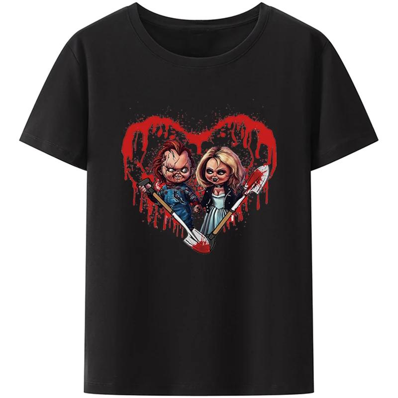 Child's Play Chuck Women's Top T-shirt Doll Murder Vintage T-shirt Harajuku Round Neck T-shirt Pure Unique Top