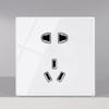 86 Type Creative White Glass Bedside Wall Switch with Indicator Light