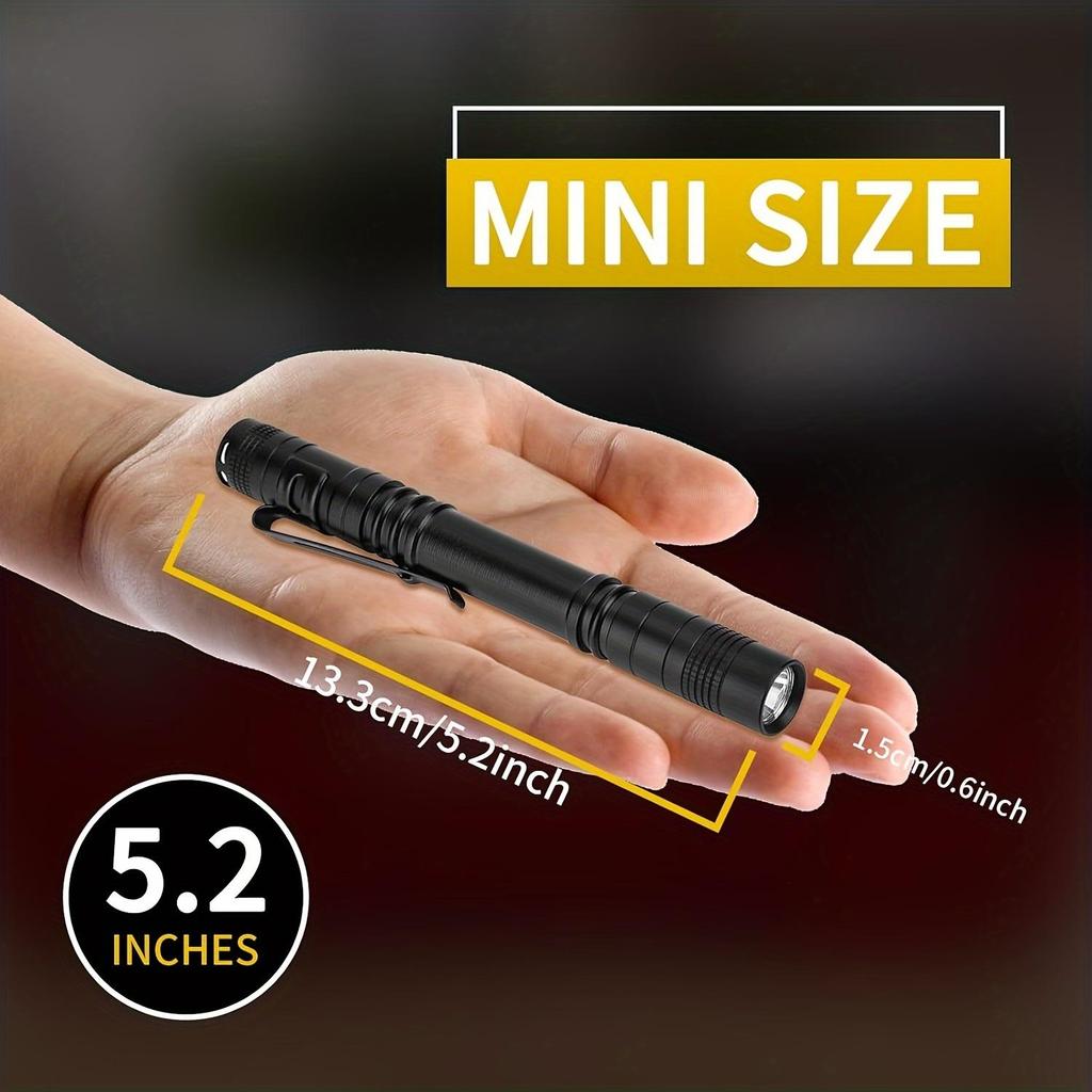 10pcs Mini Portable LED Pen Light Super Bright Master Holds Flashlight Pocket Flashlight Camping Outdoor Emergency Situations