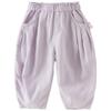 DAVE&BELLA Girls' Summer Lyocell Linen Cropped Pants