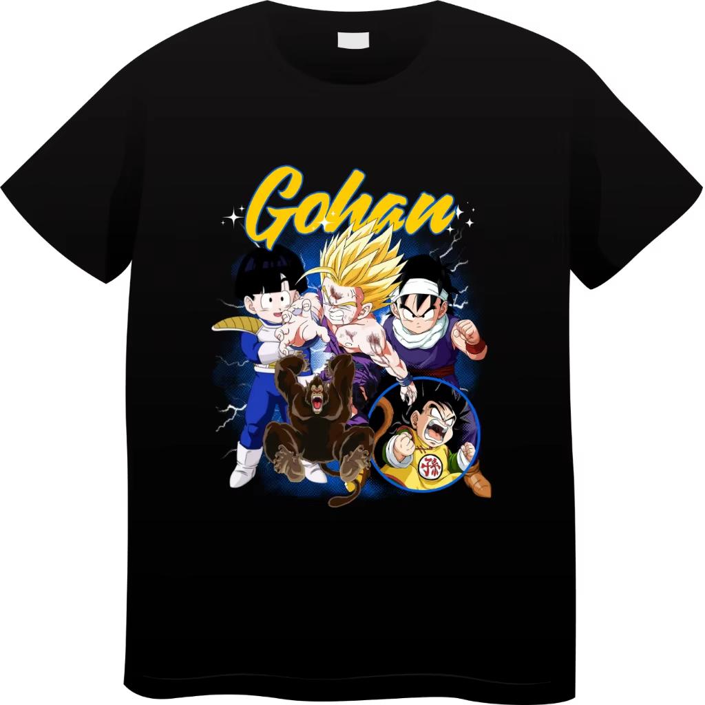 2026 New Dragon Ball Japanese Anime Mens and Womens Summer Tshirt Harajuku Retro Shortsleeved Loose and Casual Style