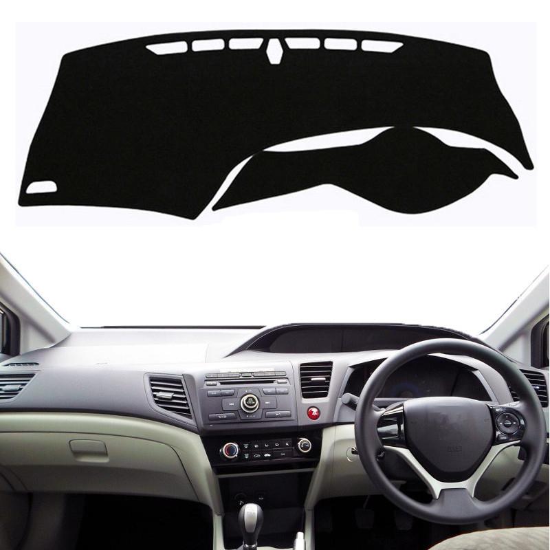 For Honda Civic 9Th 2012 2013 2014 2015 Auto Dashboard Cover Mat Pad Anti-UV Dashmat Sunshade Protect Carpet Rug Car Accessories