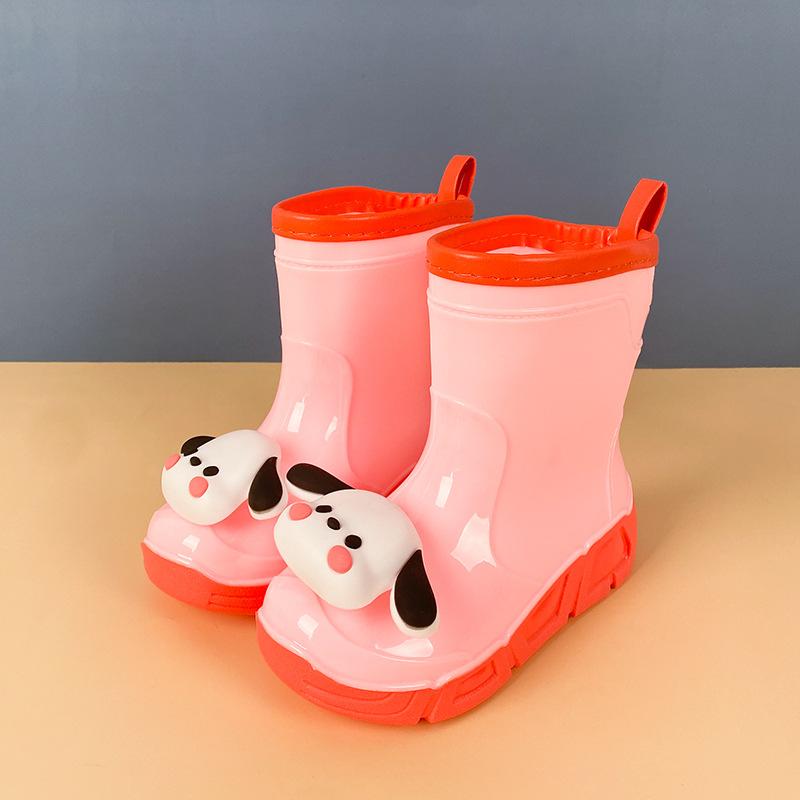 Children's rain shoes women's removable cartoon water shoes non-slip waterproof rain boots young children medium and small children baby boy boots