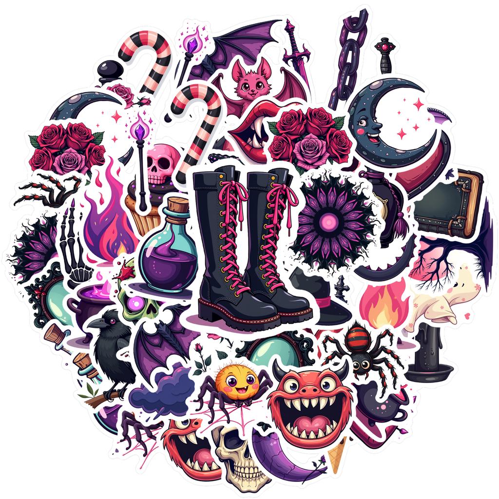 Cute Fantasy Decals Gothic Gothic Gothic Stickers Stationery Stickers For Suitcase Car Sticker