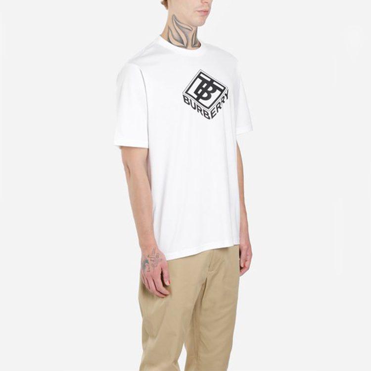 Burberry T Shirts Unisex White Crew Neck Moderate 80218321