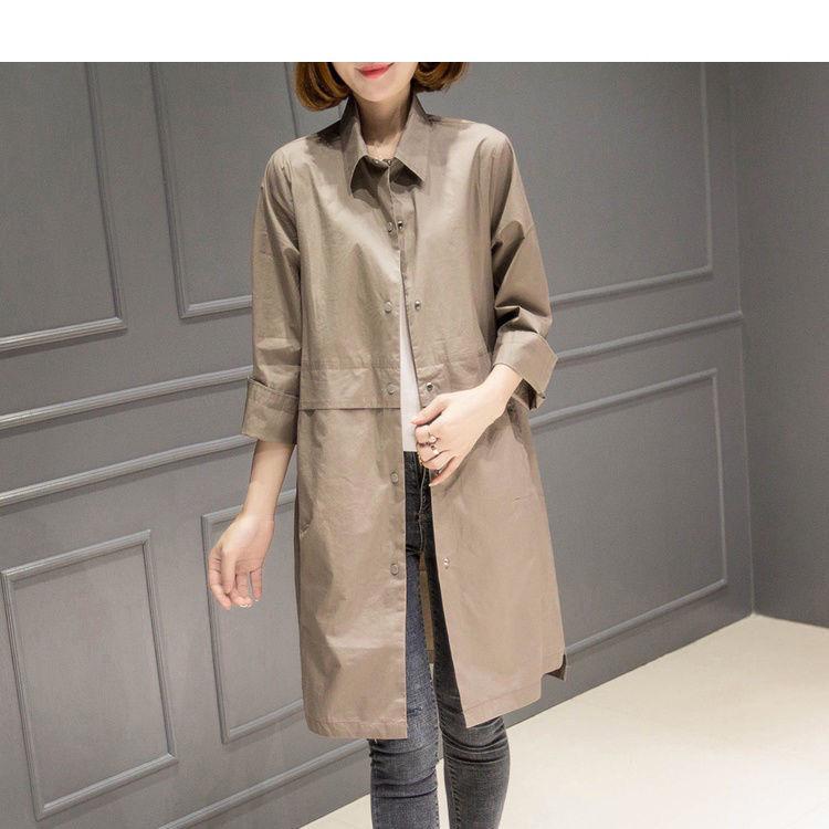 Herbst 2025 Damen Casual Grüner Mittellanger Trenchcoat - Neu, Locker geschnitten, Vielseitige Petite Oberbekleidung.
