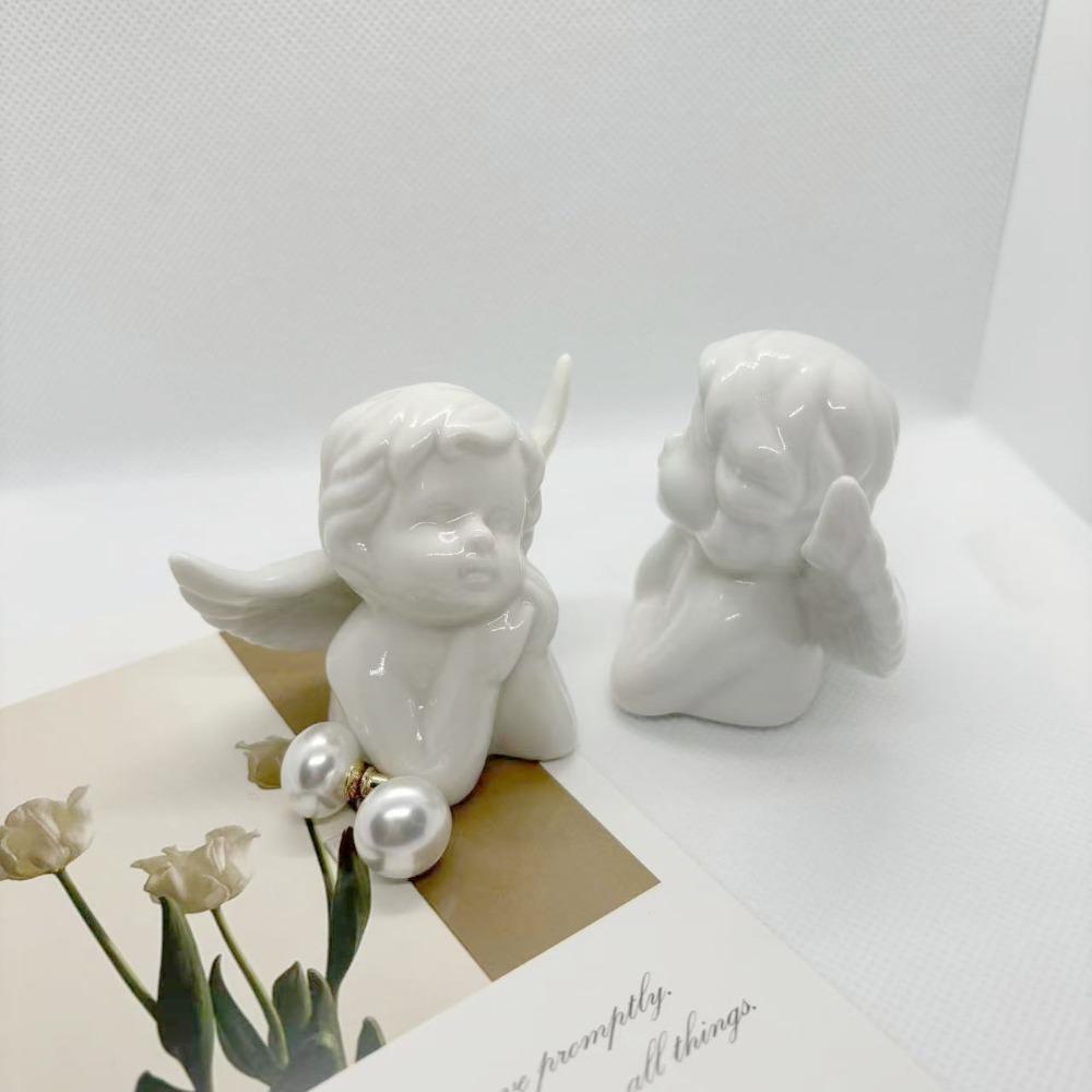 Fun Crafts Angel Statues Sculpture Modern Ceramic Angel Ornamen Living Room Desktop