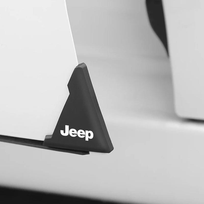 2Pcs Car Door Corner Silicone Protective Anti-Collision Cover for Jeep Renegade Compass Grand Cherokee Wrangler Jk Gladiator