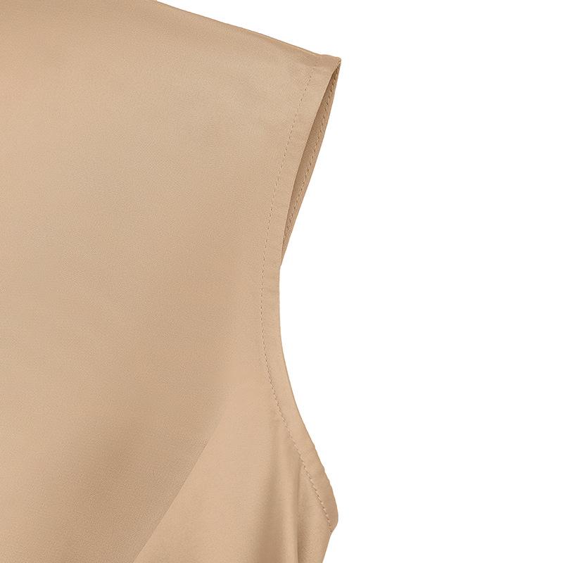 2025 Sommer Elegantes ärmelloses Satin-Abend-Hochzeitskleid