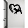 Rustic Farmhouse Welcome Sign Vintage Black Metal Wall Art Dog Cutouts Porch Decor Gift