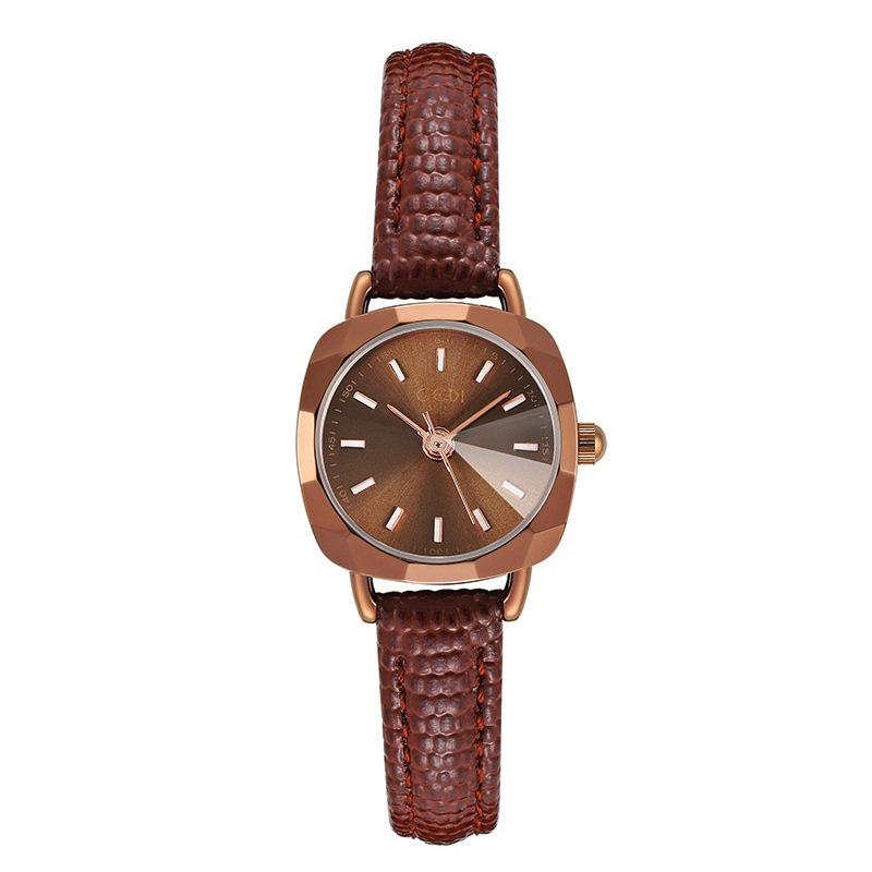 Ladies Small Square Watch Student Retro Temperament Small Plate Niche Belt Quartz Watch