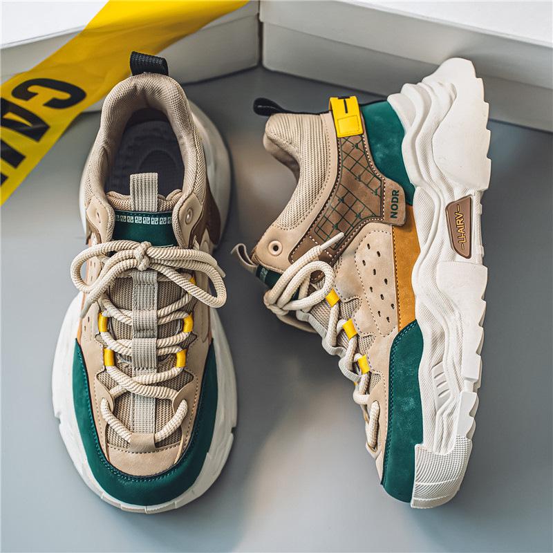 

2024 new autumn and winter high-top shoes men s trendy shoes youth thick-soled heightening casual sports shoes niche dad shoes 39