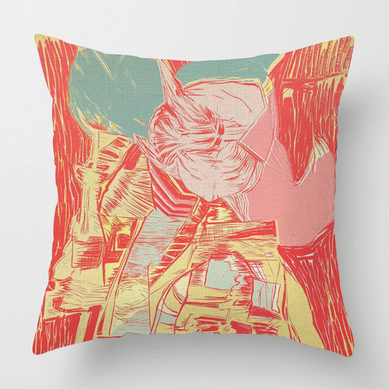 Home Decor Colorful Abstract Patterns Pillow Covers Pattern Cushion Cover Suitable for Sofa Bedroom Car Pillow Cover