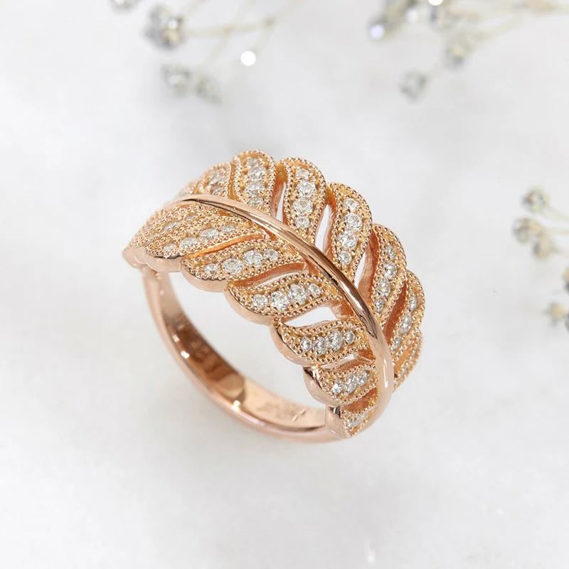 

Huitan Eternity Leaf Design Finger Rings for Women Sparkling Crystal Cubic Zirconia 3 Metal Colors Luxury Trendy Wedding Jewelry 10